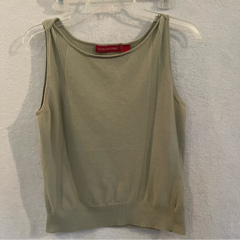 Gloria Vanderbilt Women's Sage Green Tank Top